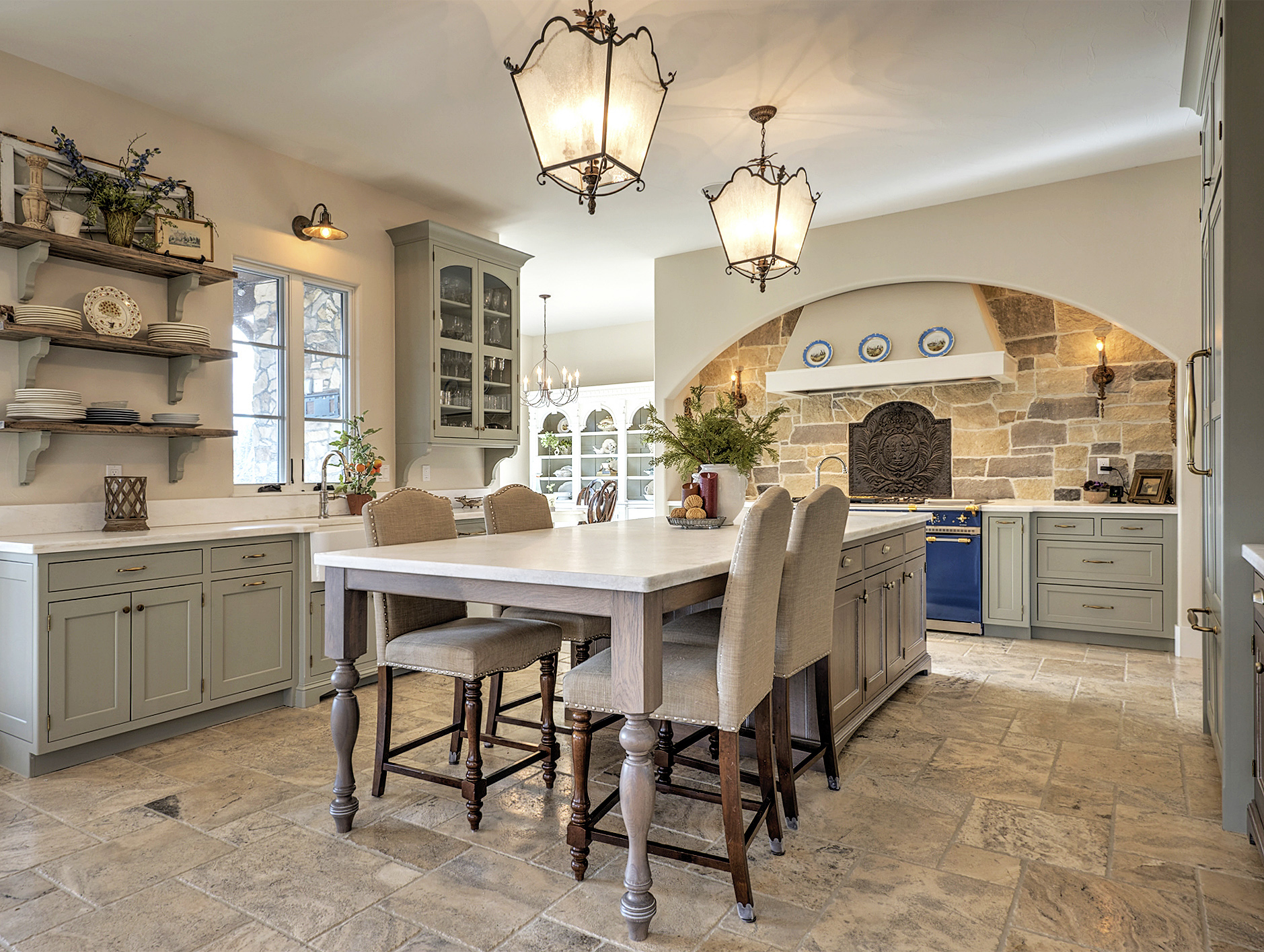 French Country Kitchen with Island