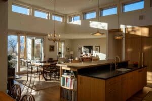 Boulder Kitchen, with a Energy Efficent Zola Windows helping make this home Passive Adjacent
